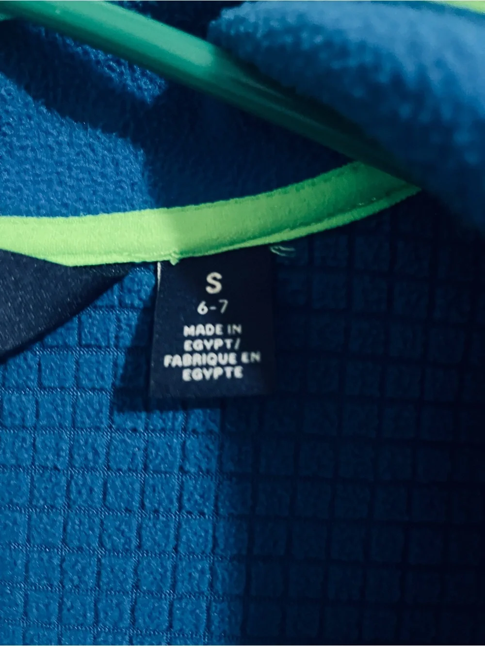Lands' End Kids' Navy Zip Swim Rashguard with Lime Trim